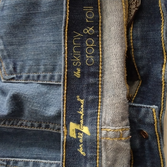 7 For All Mankind Skinny Crop & Roll Jeans - Picture 8 of 14